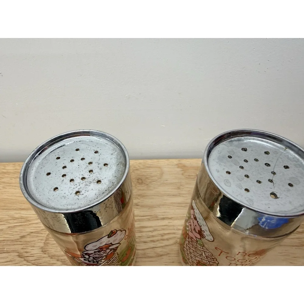 Vintage Strawberry Shortcake Salt  and Pepper Spice Shakers 1980 Just A Punch #6